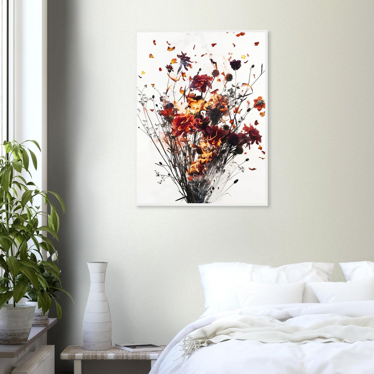 Fiery Blossom Burst Poster - EcoFrameArt