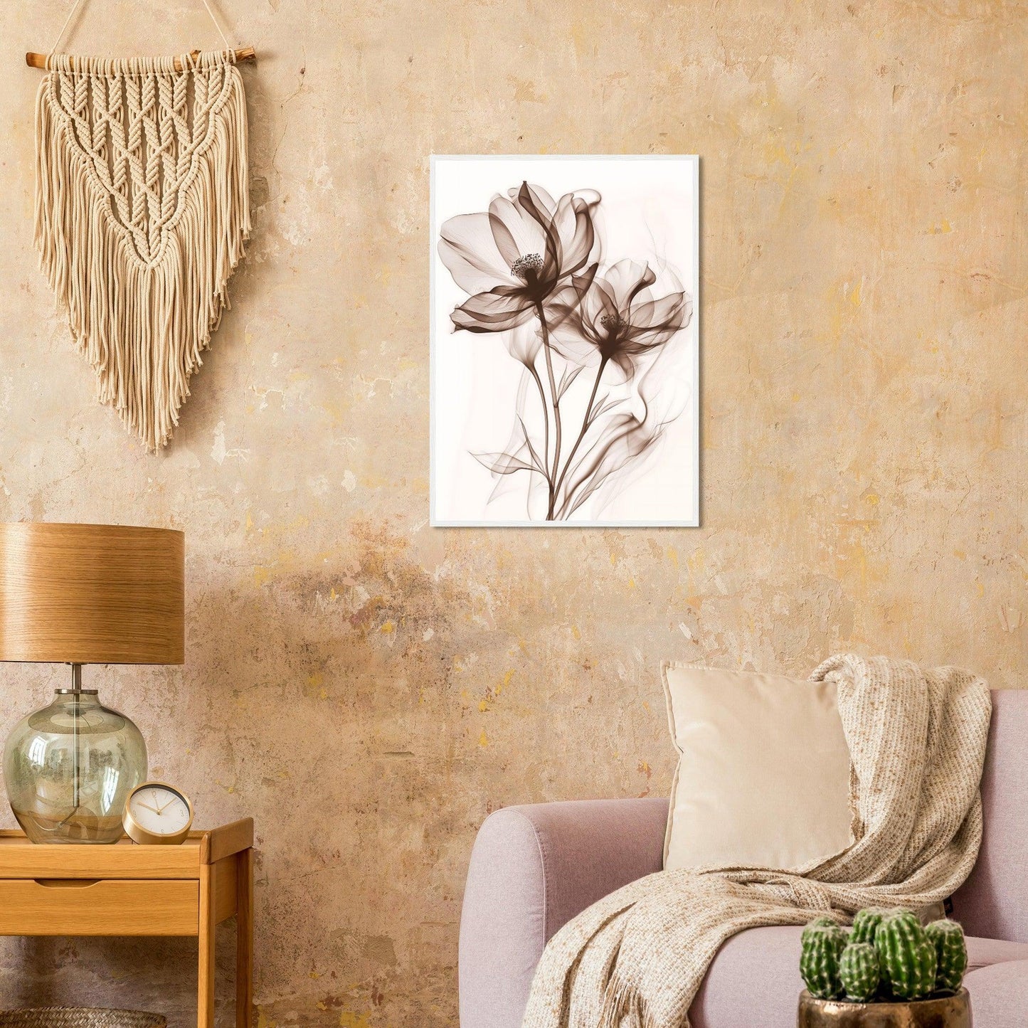 Earth Warm Brown Smoke Blossom Poster - EcoFrameArt