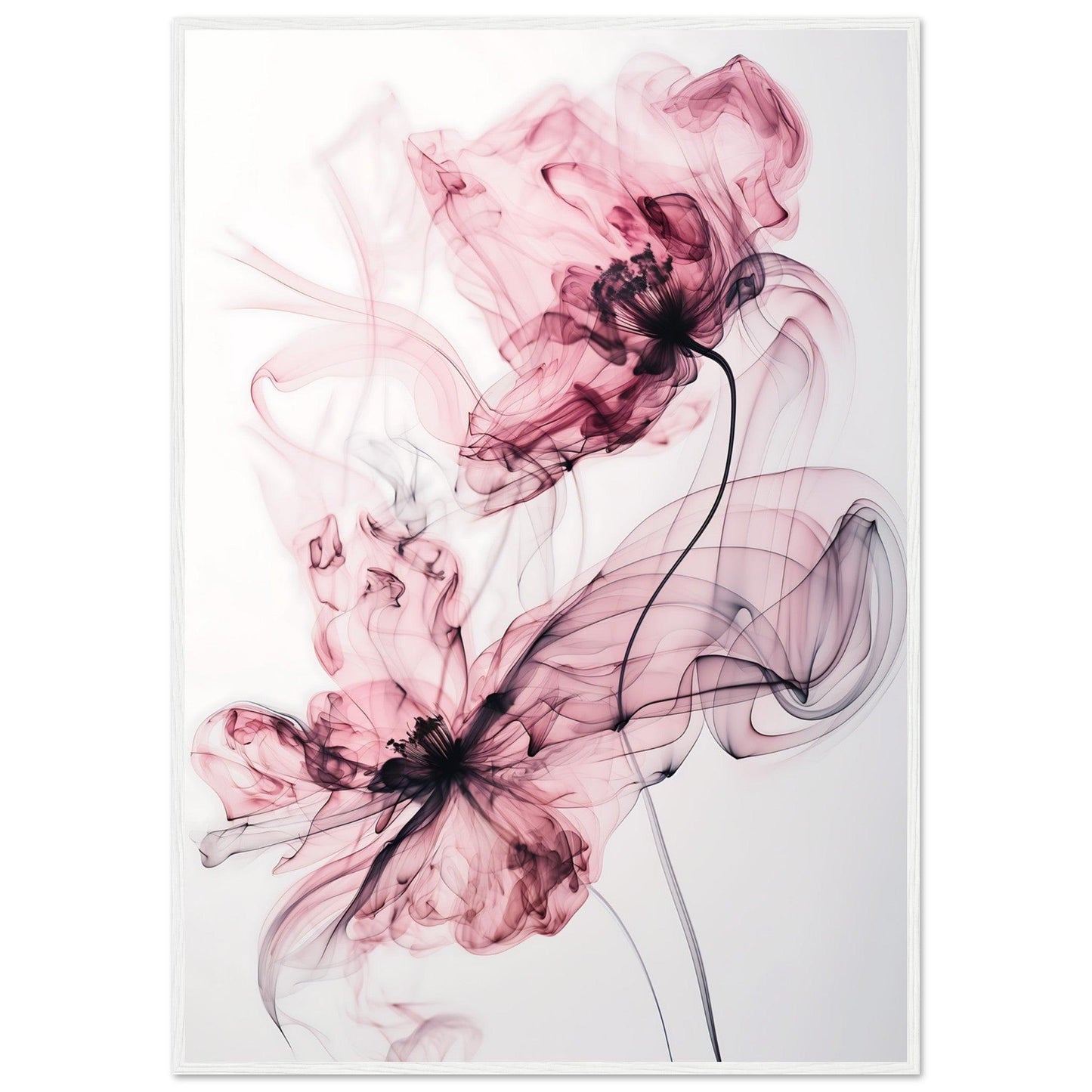 Blush Pink Smoke Flower Poster - EcoFrameArt