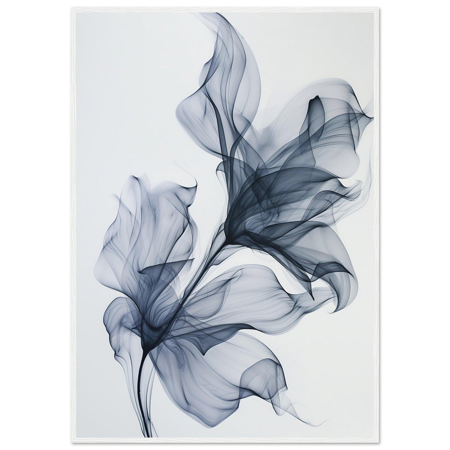Deep Blue Smoke Flower Poster - EcoFrameArt