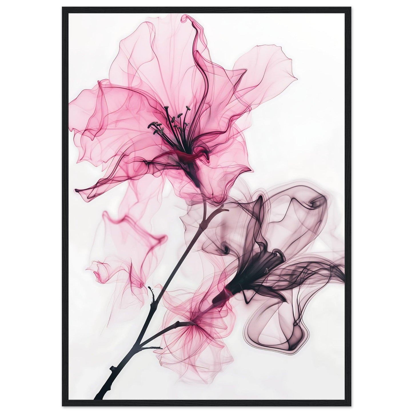 Blush Pink Smoke Flower Poster - EcoFrameArt