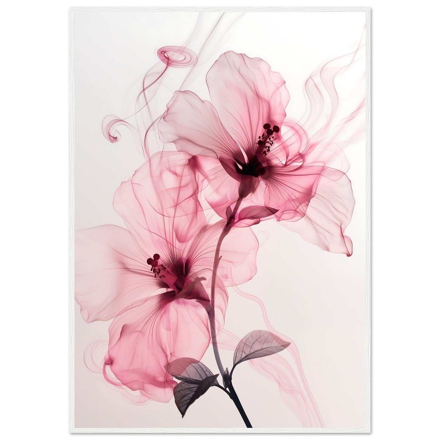 Blush Pink Smoke Flower Poster - EcoFrameArt