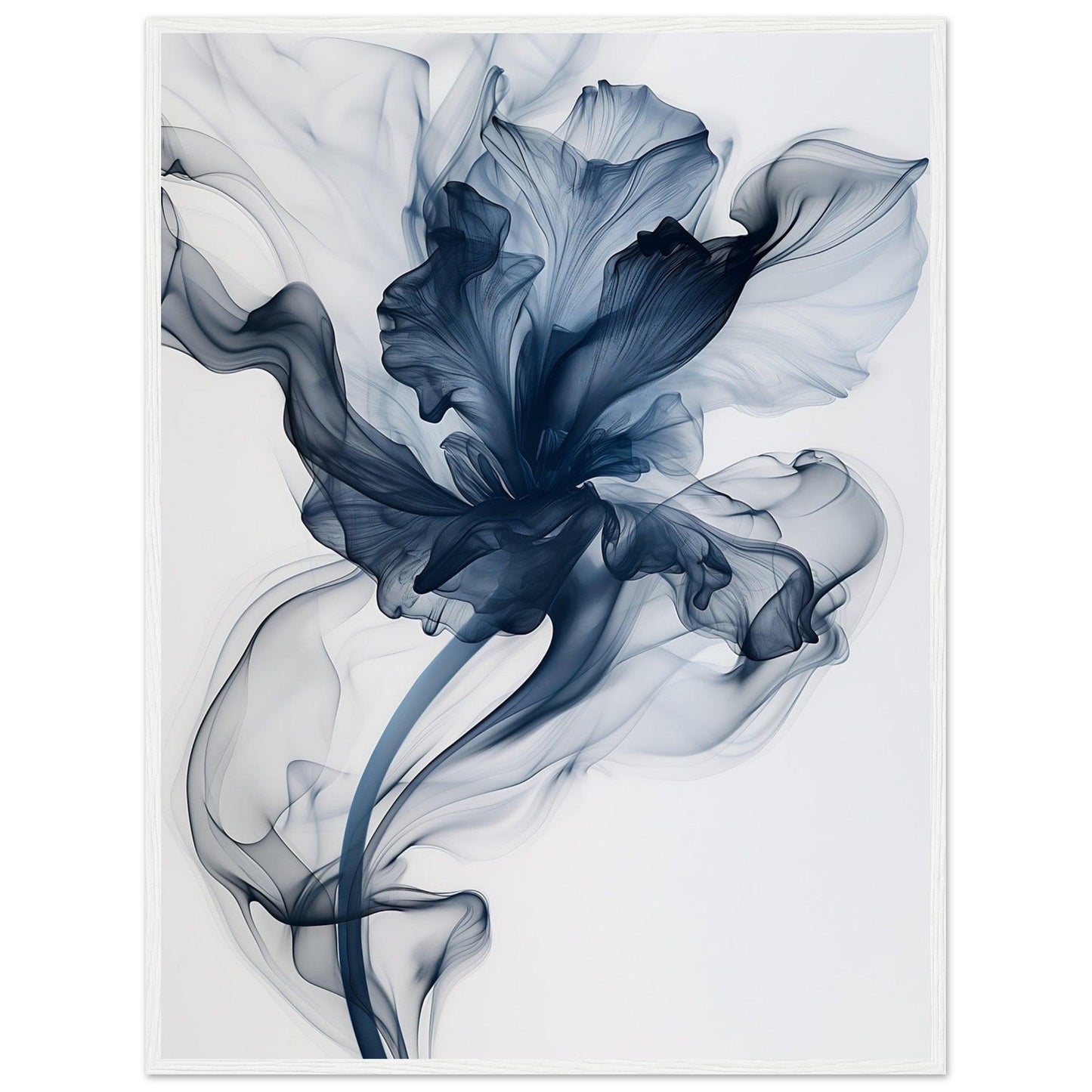 Deep Blue Smoke Flower Poster - EcoFrameArt