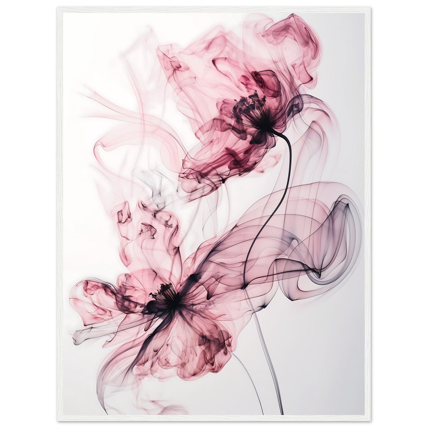 Blush Pink Smoke Flower Poster - EcoFrameArt