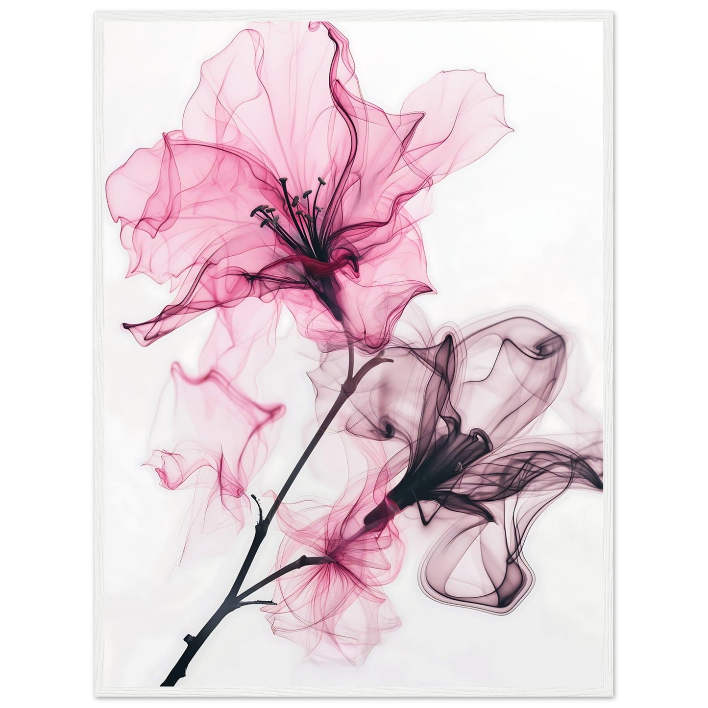 Blush Pink Smoke Flower Poster - EcoFrameArt