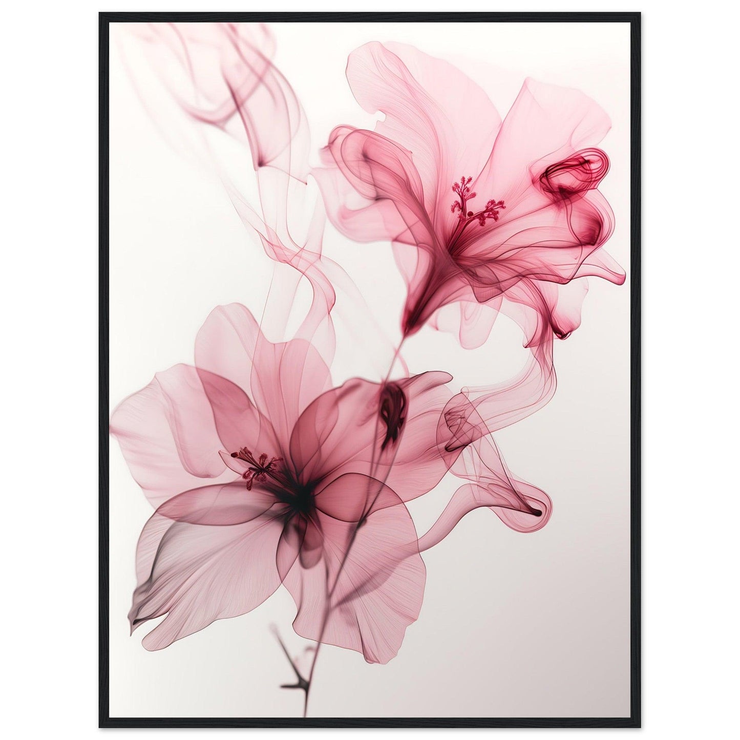 Blush Pink Smoke Flower Poster - EcoFrameArt