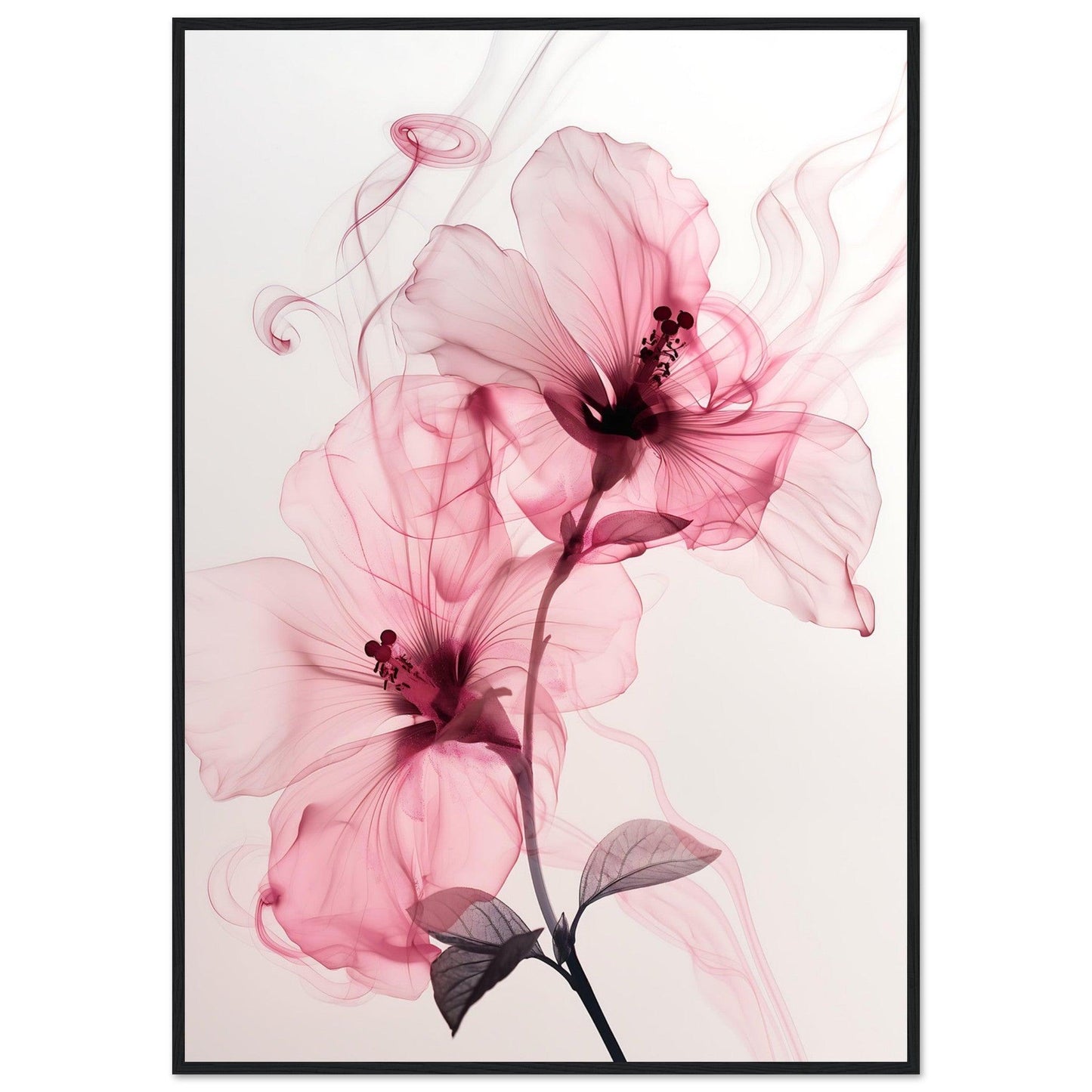 Blush Pink Smoke Flower Poster - EcoFrameArt