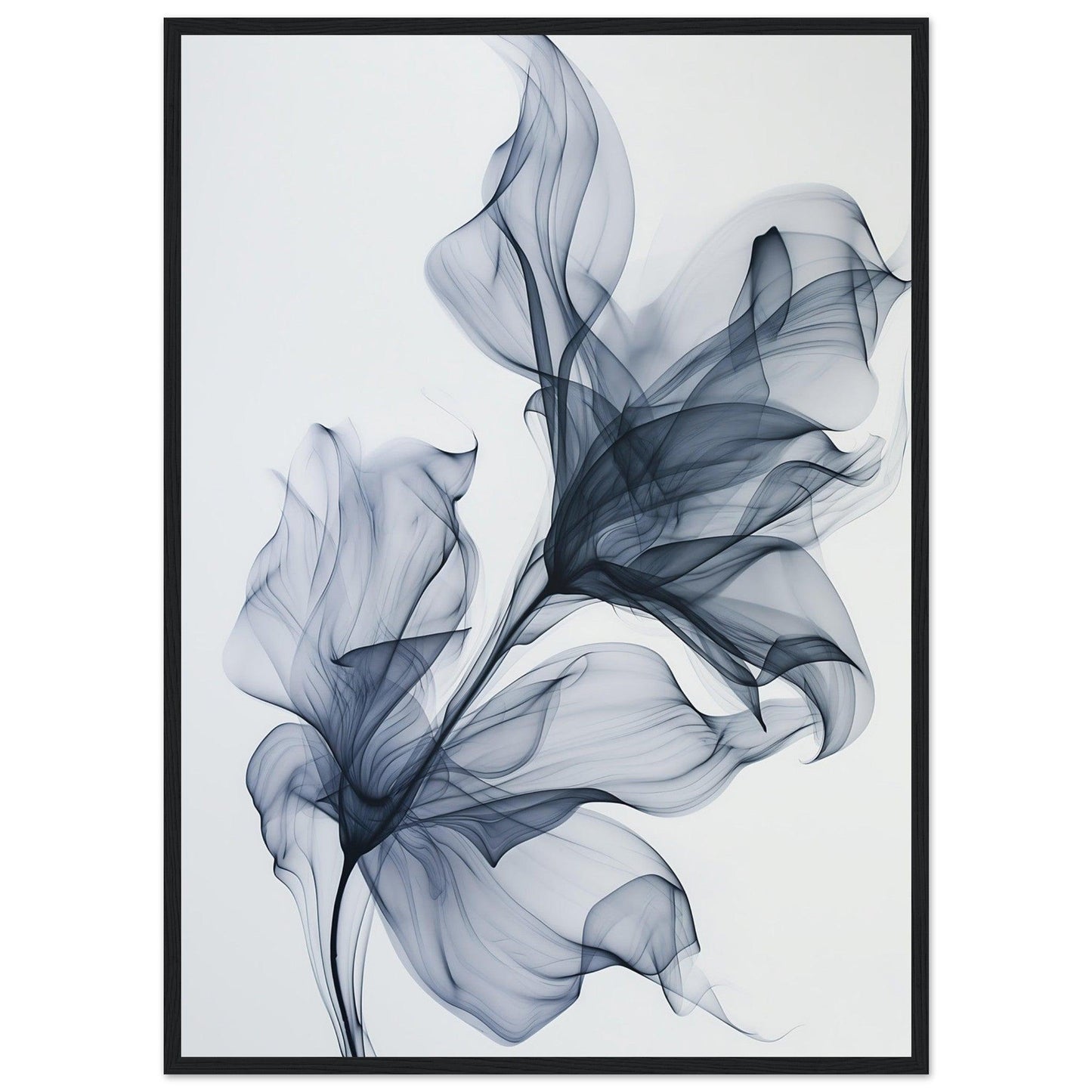 Deep Blue Smoke Flower Poster - EcoFrameArt