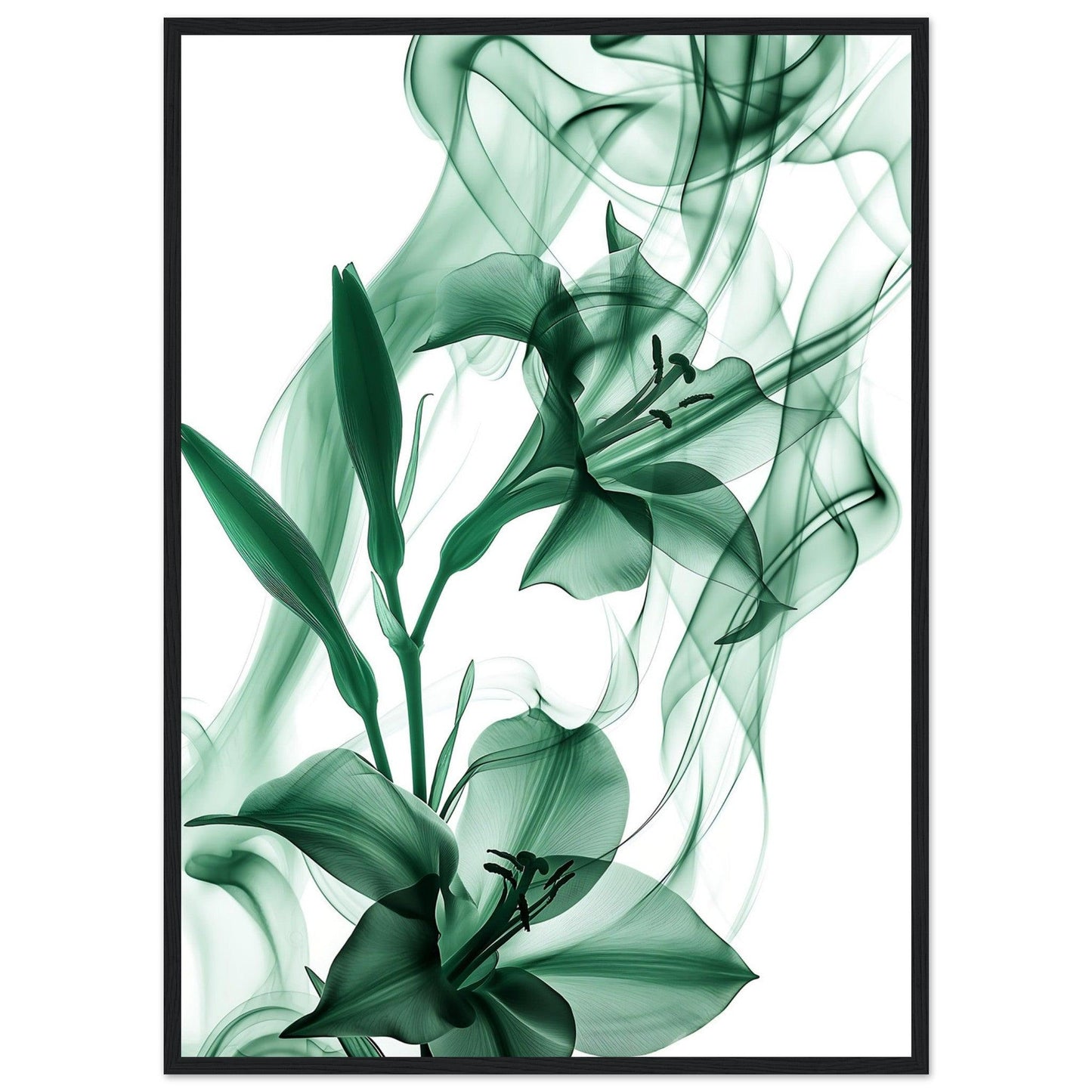 Earthly Verdant Green Smoke Blossom Poster - EcoFrameArt