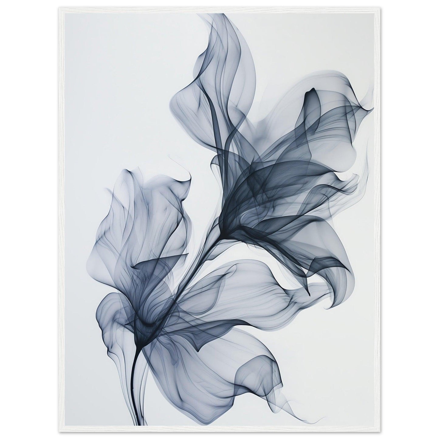 Deep Blue Smoke Flower Poster - EcoFrameArt