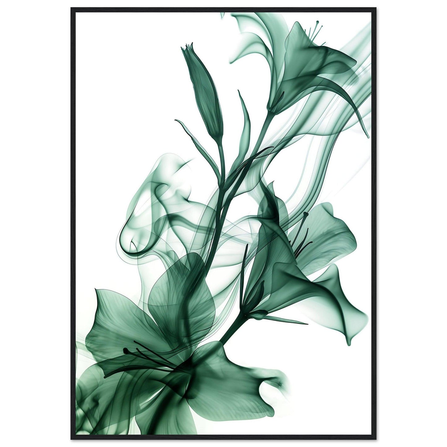 Earthly Verdant Green Smoke Blossom Poster - EcoFrameArt