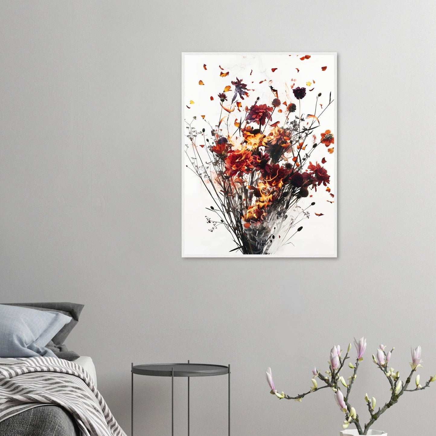 Fiery Blossom Burst Poster - EcoFrameArt