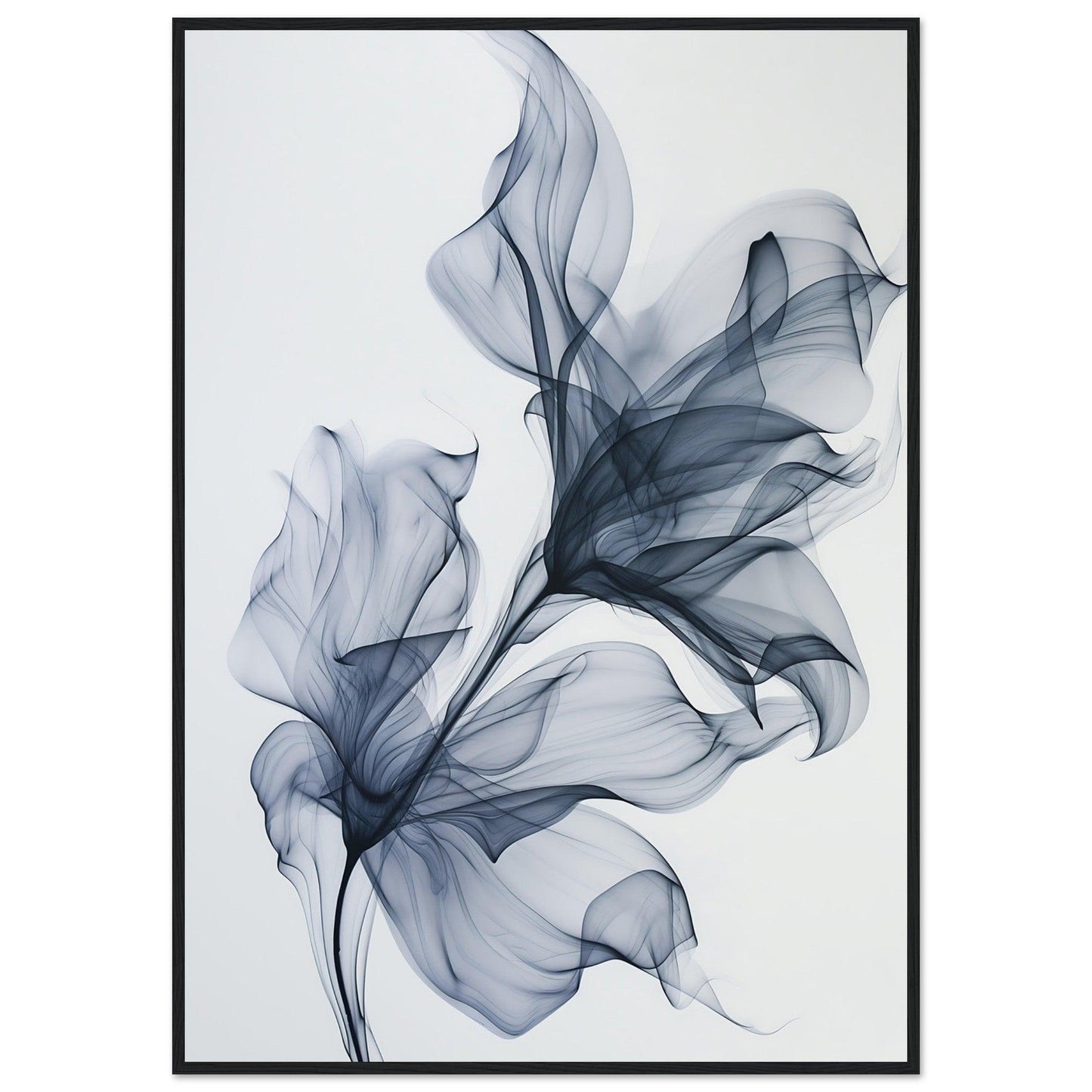 Deep Blue Smoke Flower Poster - EcoFrameArt