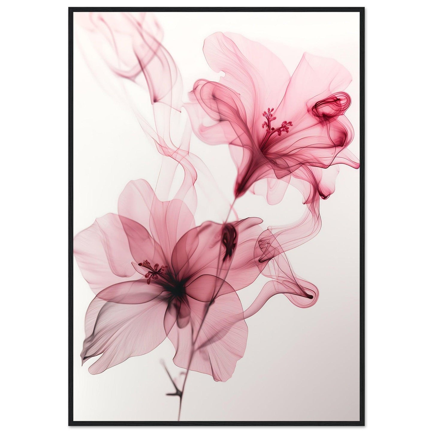 Blush Pink Smoke Flower Poster - EcoFrameArt
