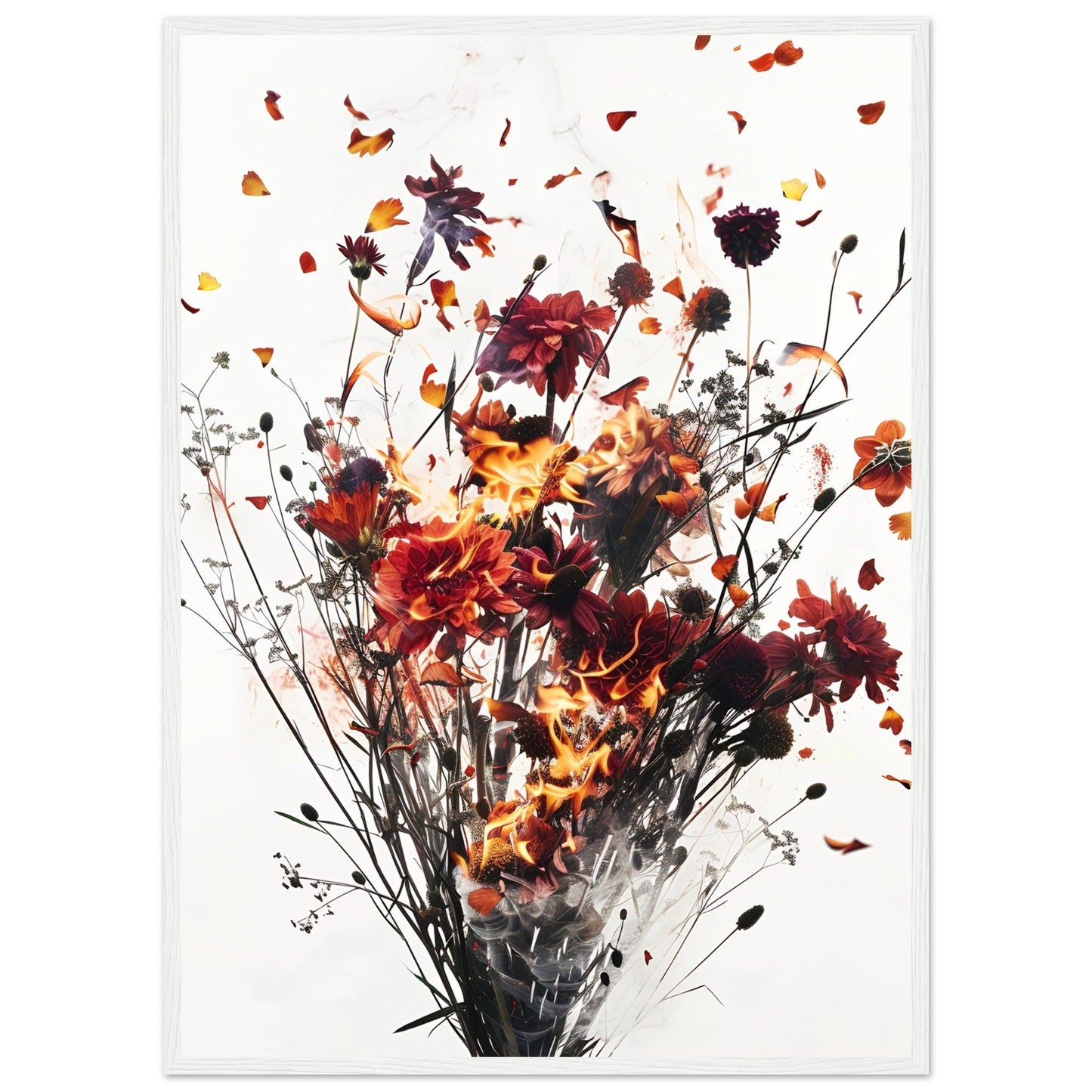 Fiery Blossom Burst Poster - EcoFrameArt