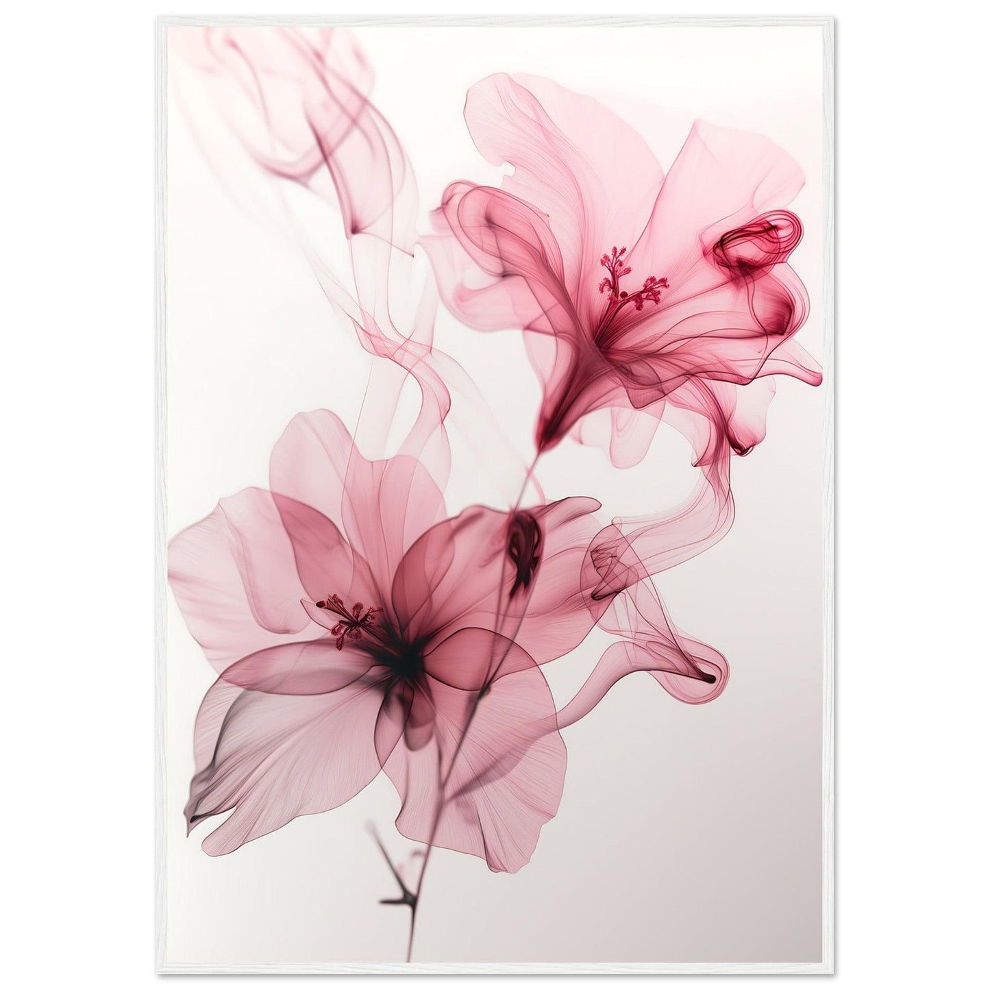 Blush Pink Smoke Flower Poster - EcoFrameArt