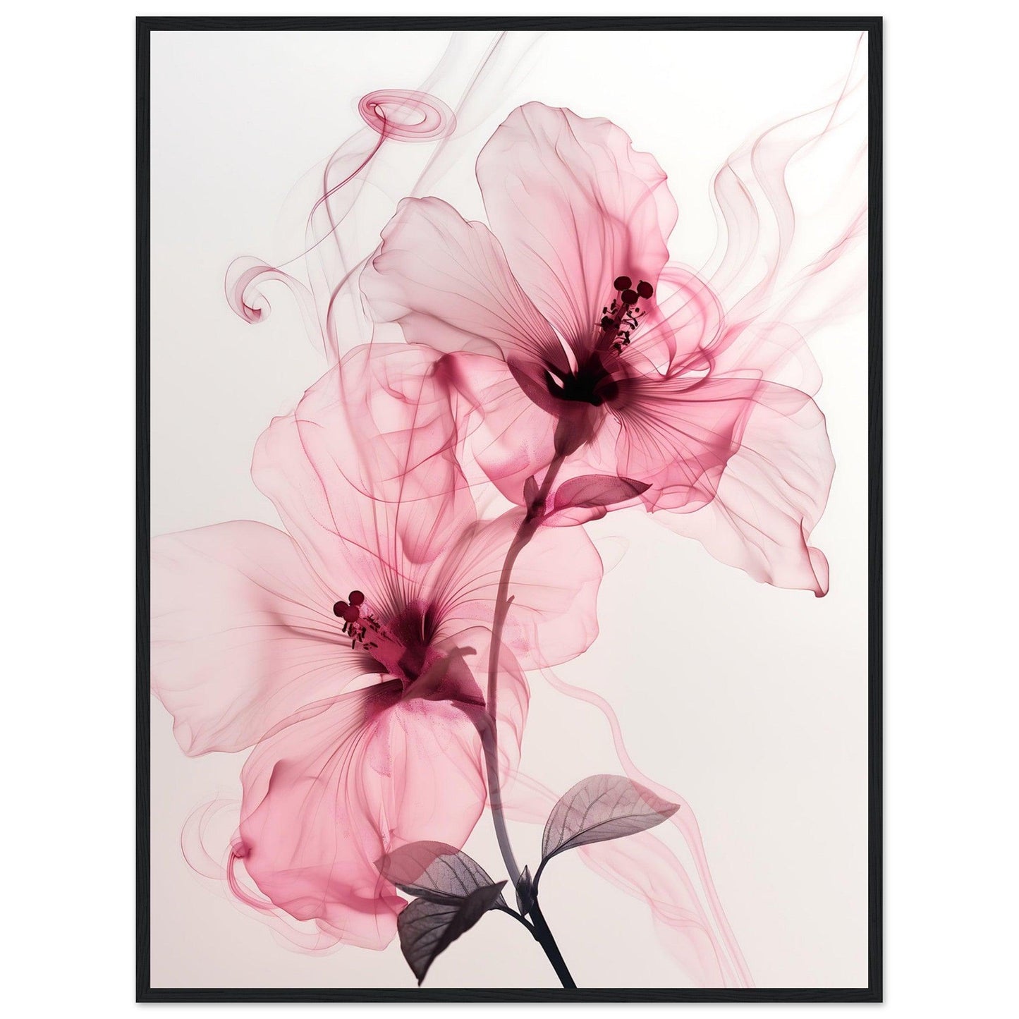 Blush Pink Smoke Flower Poster - EcoFrameArt
