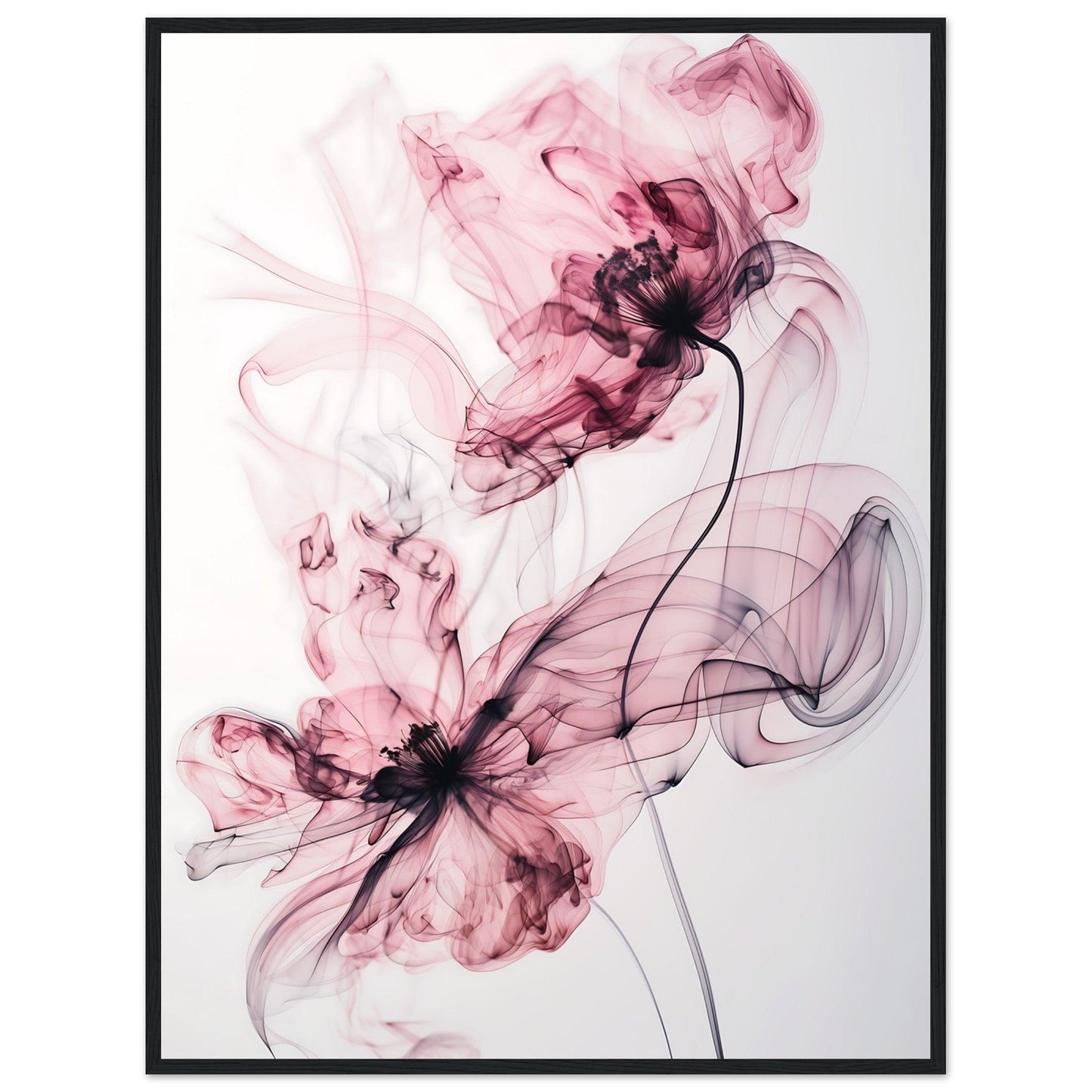 Blush Pink Smoke Flower Poster - EcoFrameArt