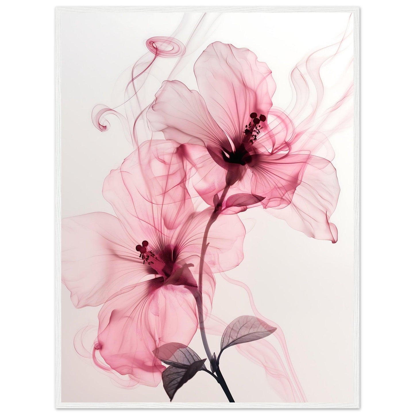 Blush Pink Smoke Flower Poster - EcoFrameArt