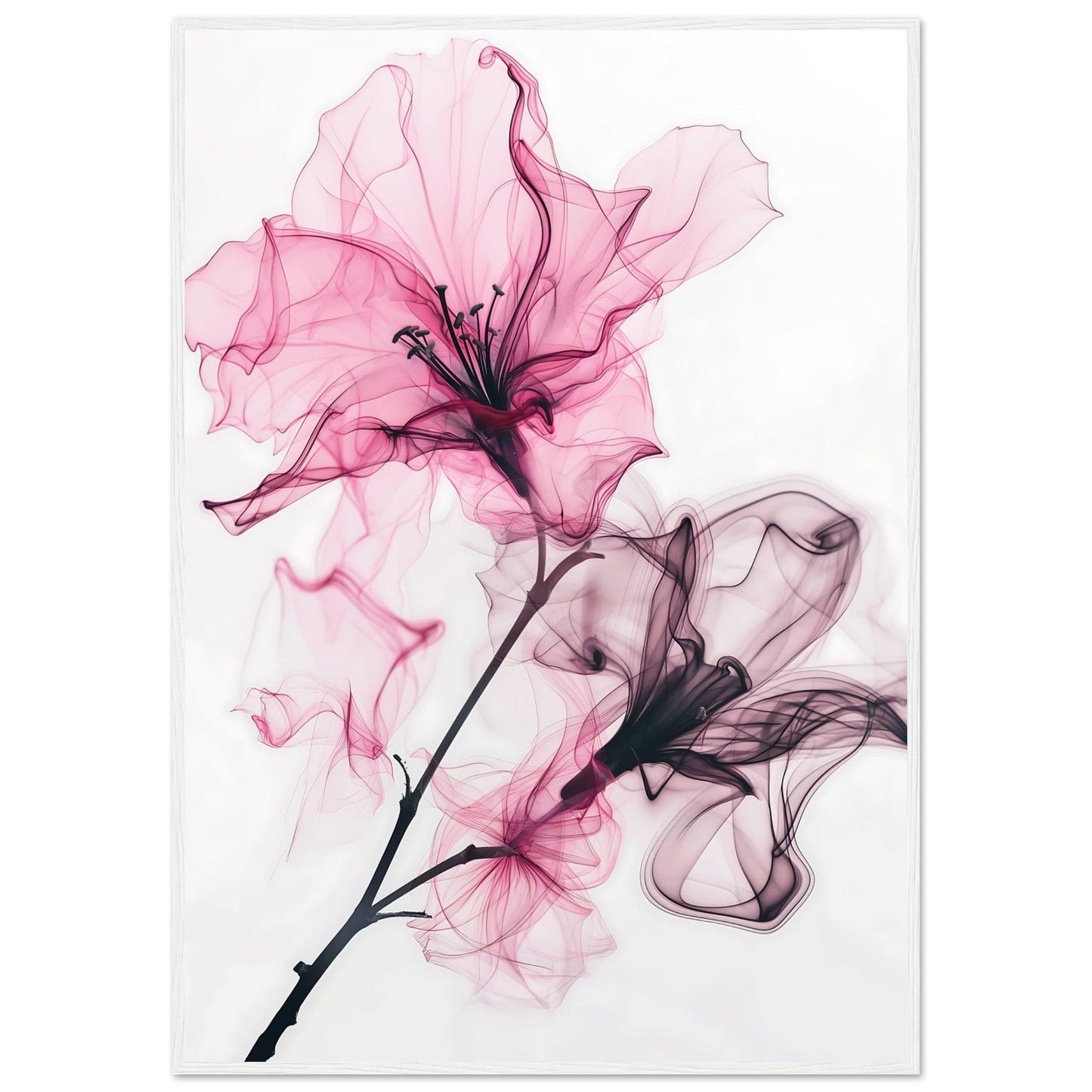 Blush Pink Smoke Flower Poster - EcoFrameArt