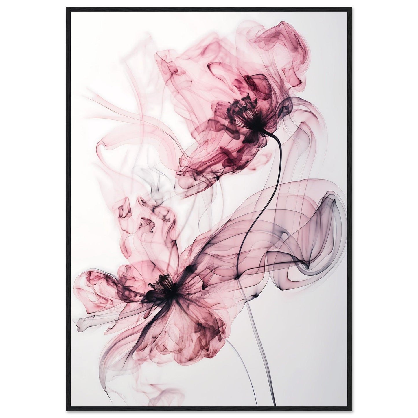 Blush Pink Smoke Flower Poster - EcoFrameArt