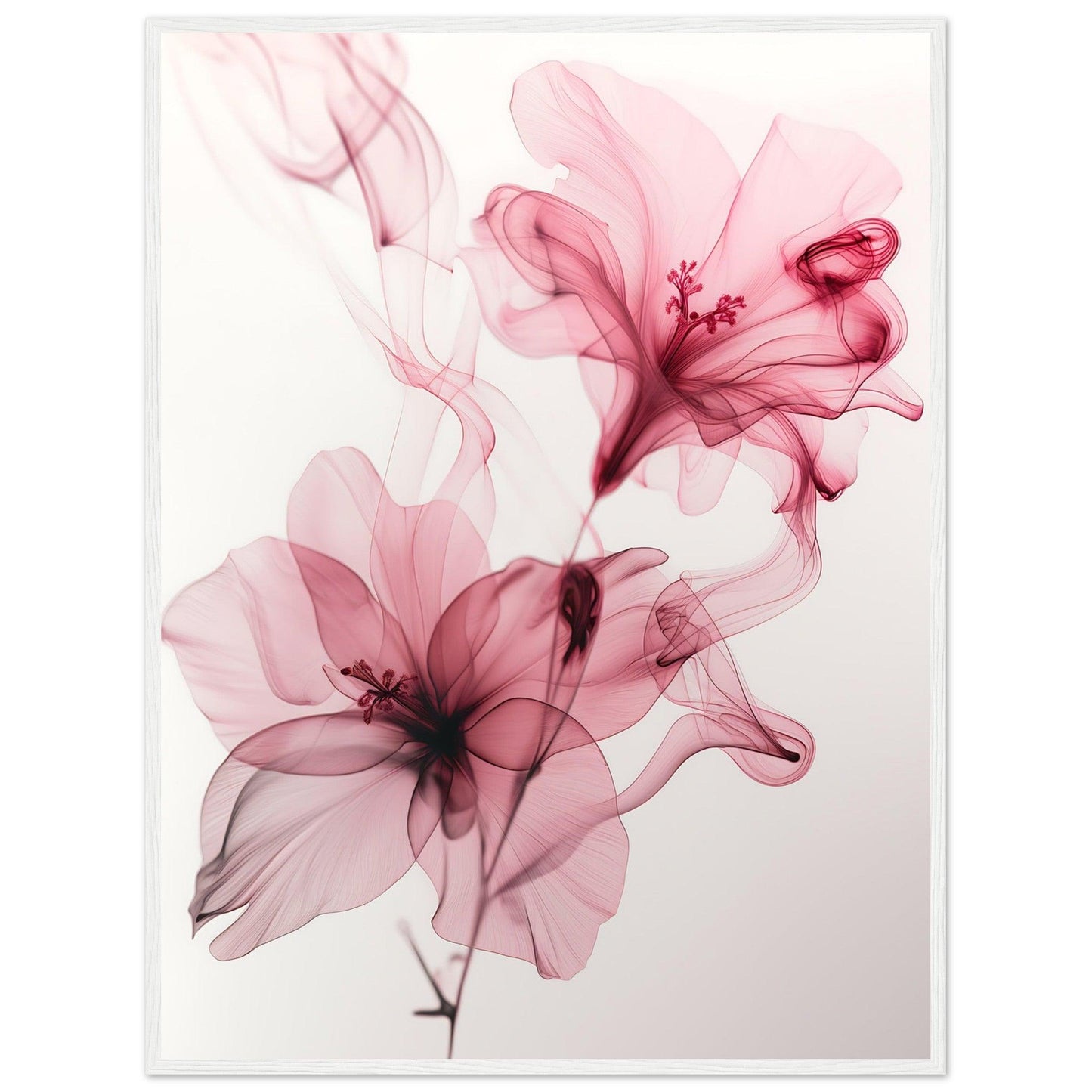 Blush Pink Smoke Flower Poster - EcoFrameArt