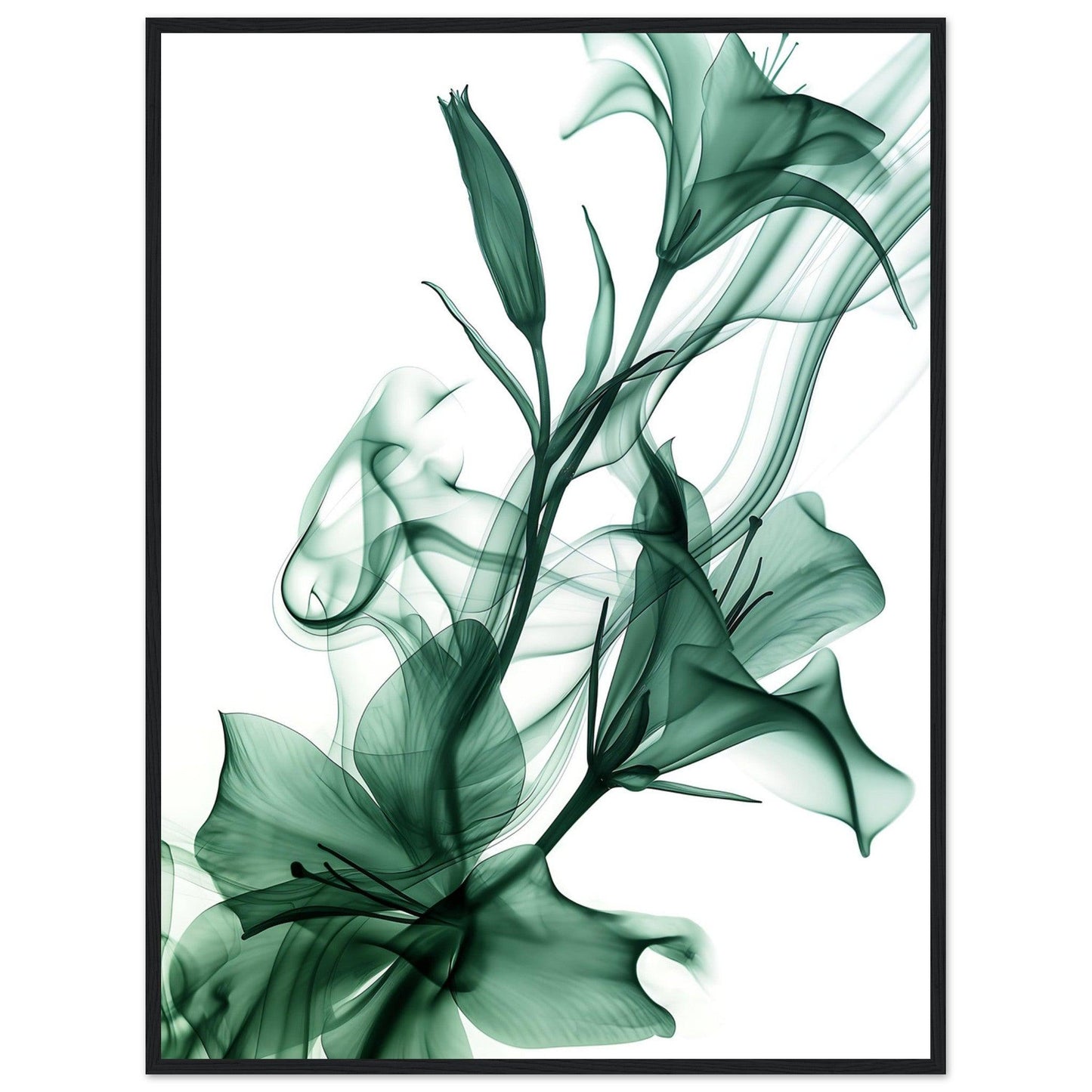 Earthly Verdant Green Smoke Blossom Poster - EcoFrameArt