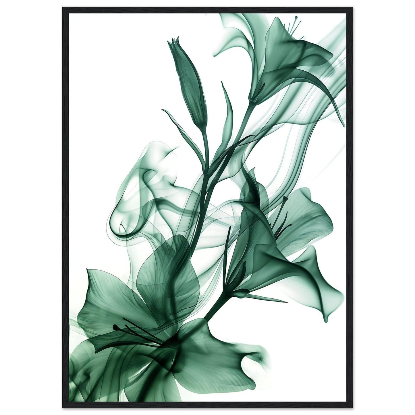 Earthly Verdant Green Smoke Blossom Poster - EcoFrameArt