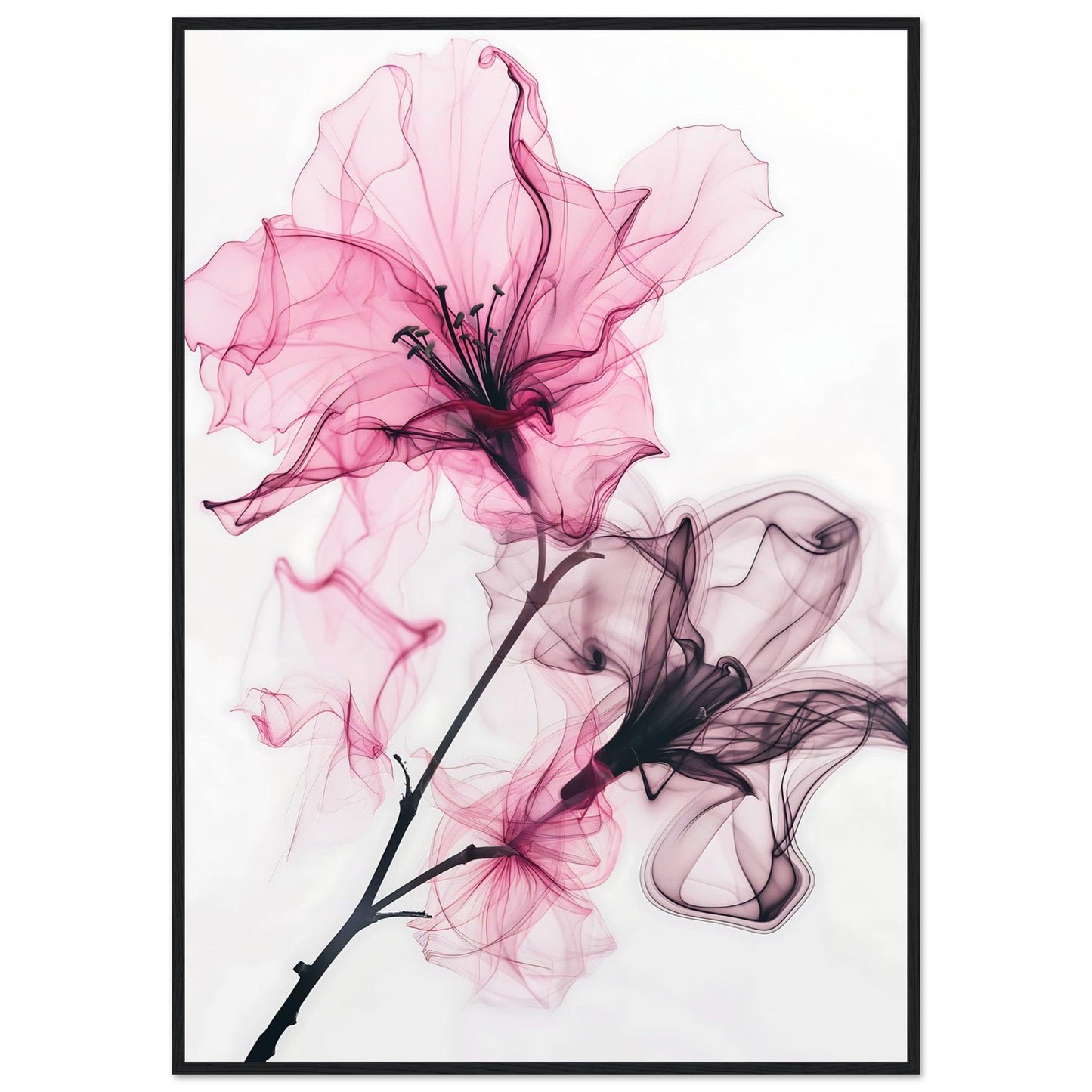 Blush Pink Smoke Flower Poster - EcoFrameArt