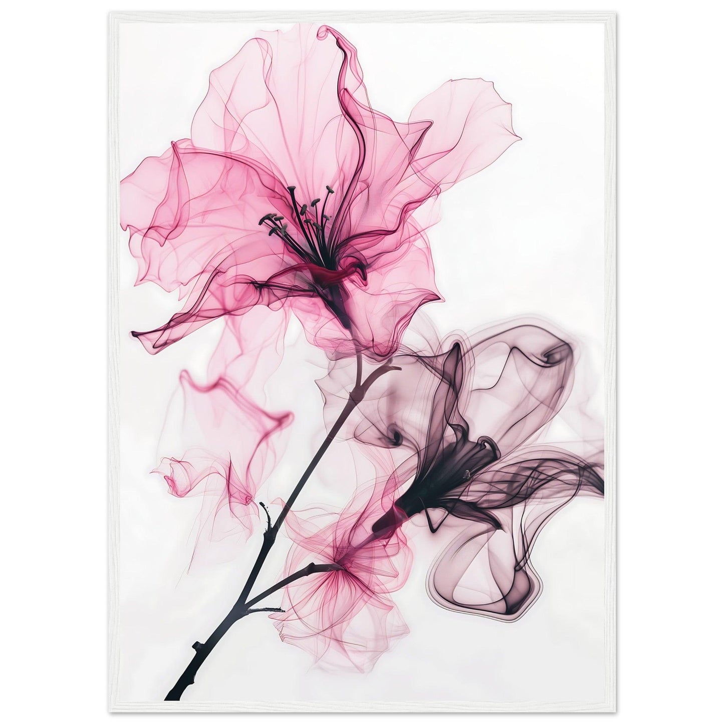 Blush Pink Smoke Flower Poster - EcoFrameArt