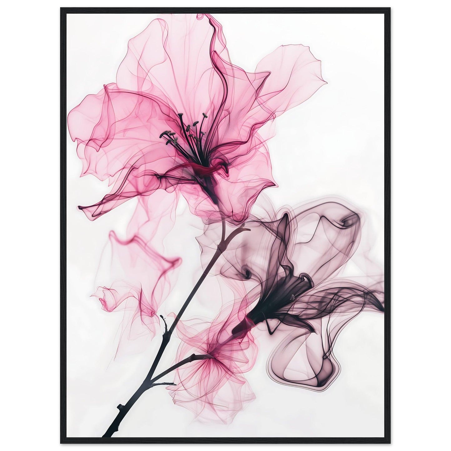 Blush Pink Smoke Flower Poster - EcoFrameArt