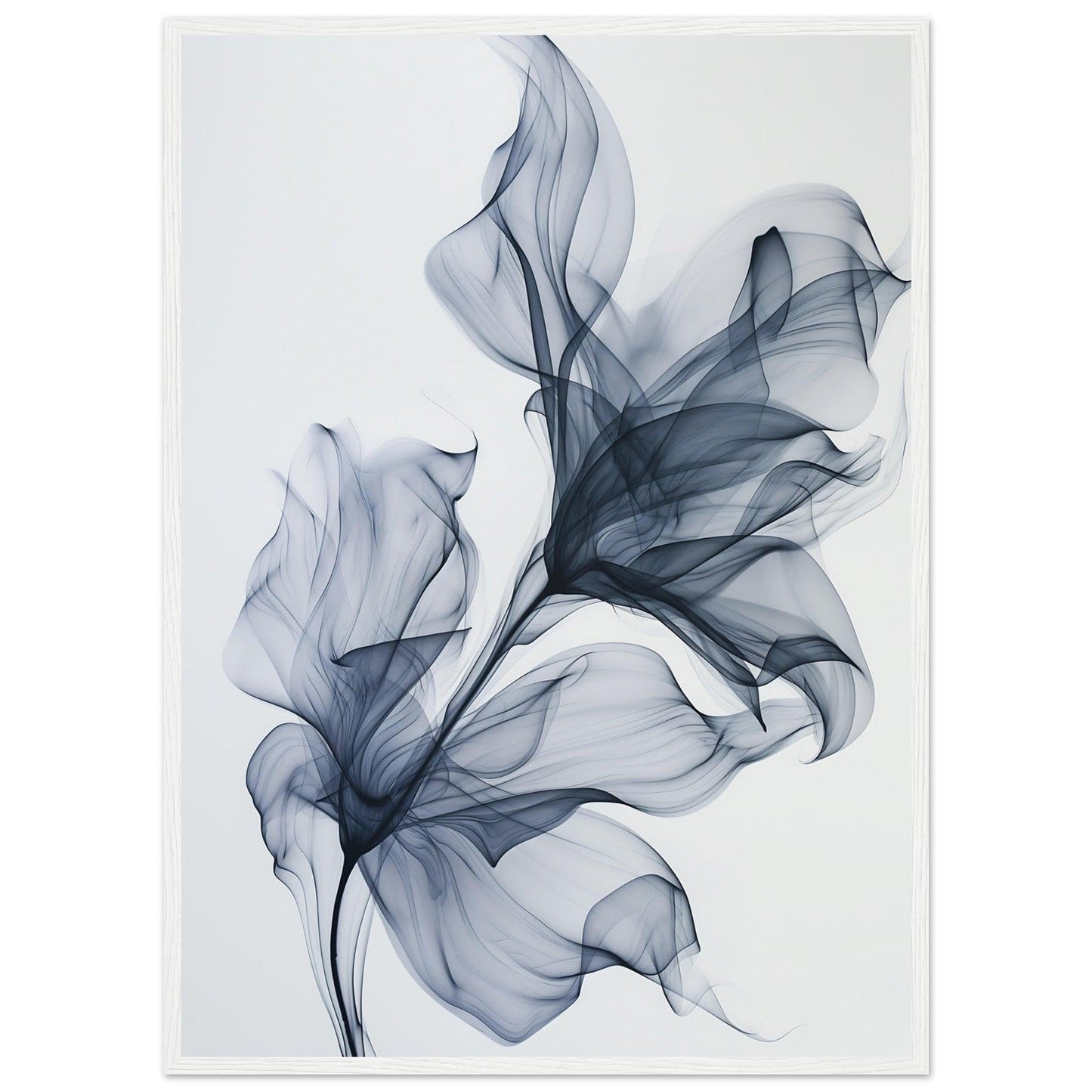 Deep Blue Smoke Flower Poster - EcoFrameArt