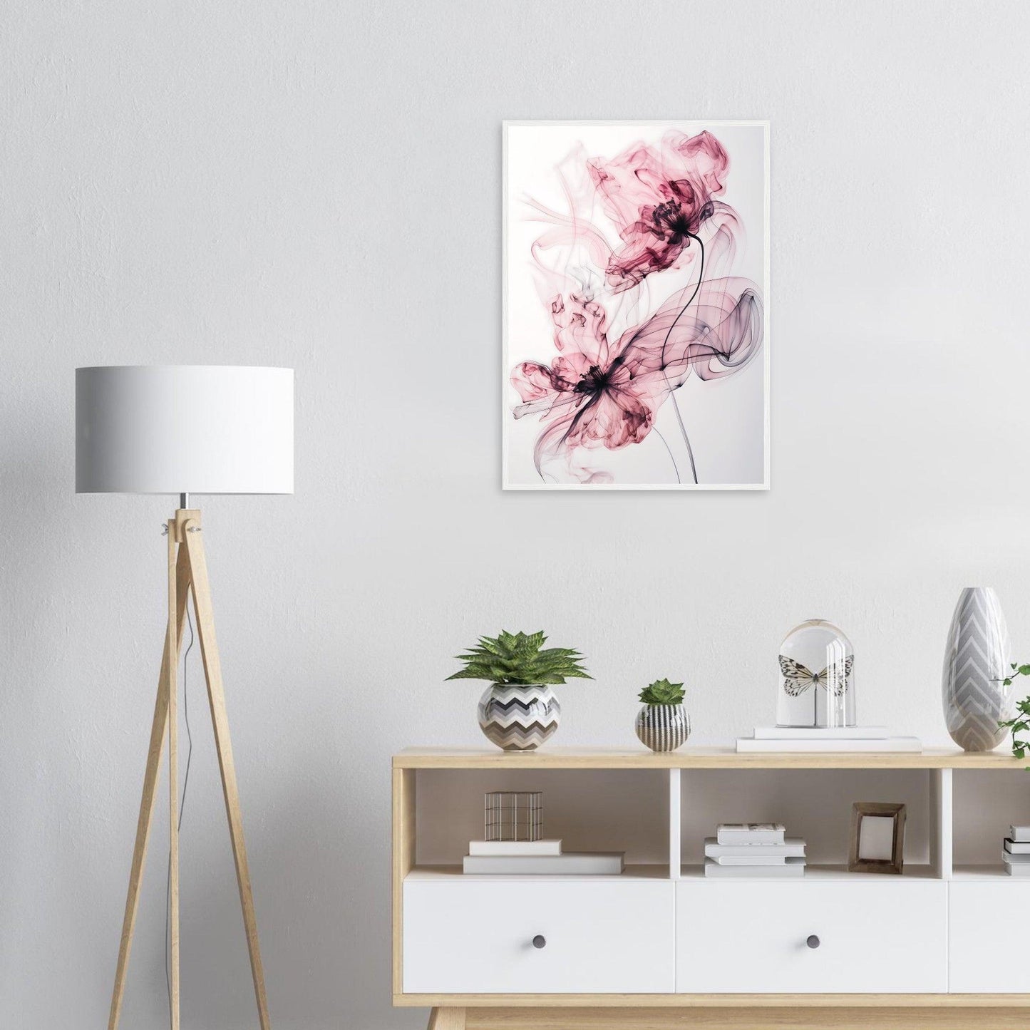 Blush Pink Smoke Flower Poster - EcoFrameArt