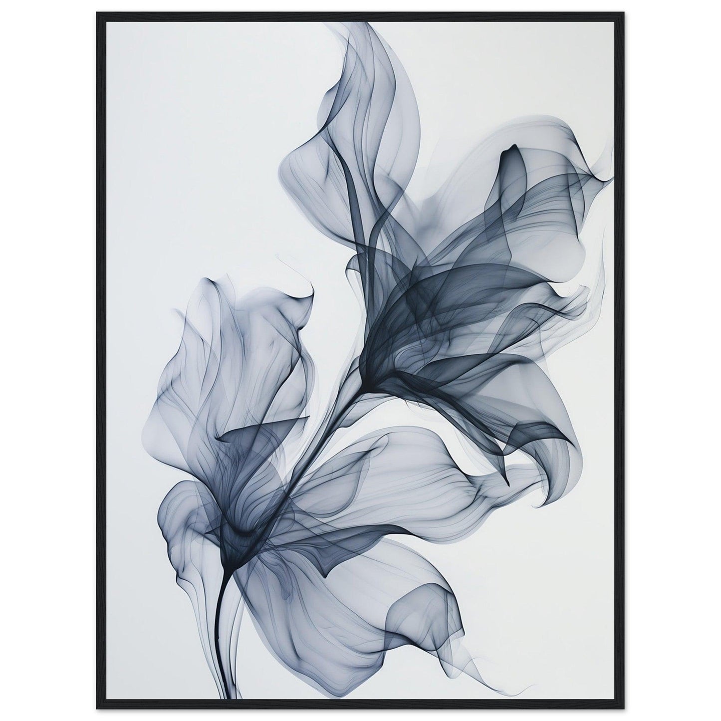 Deep Blue Smoke Flower Poster - EcoFrameArt